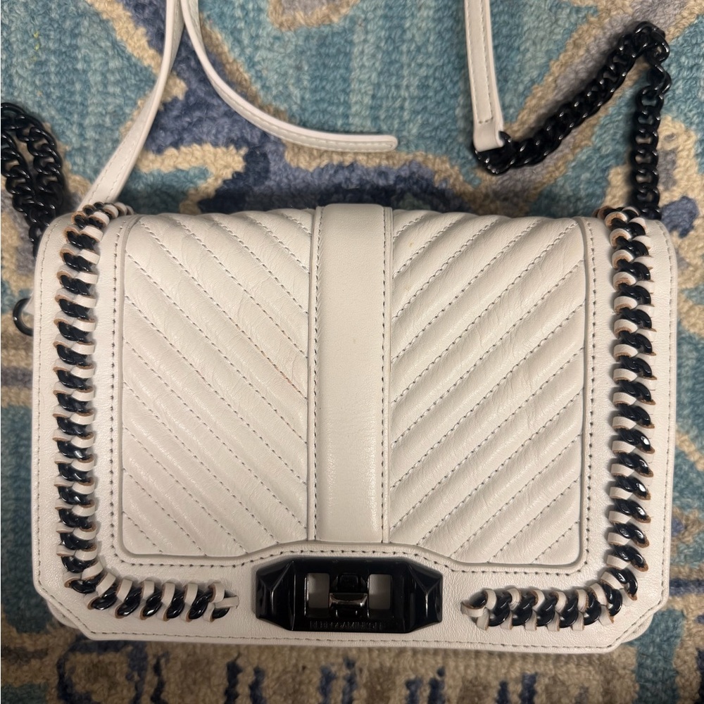 Rebecca Minkoff White Quilted Shoulder Bag. Like New!